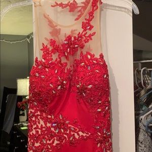 Red Rachel Allan Prom Dress